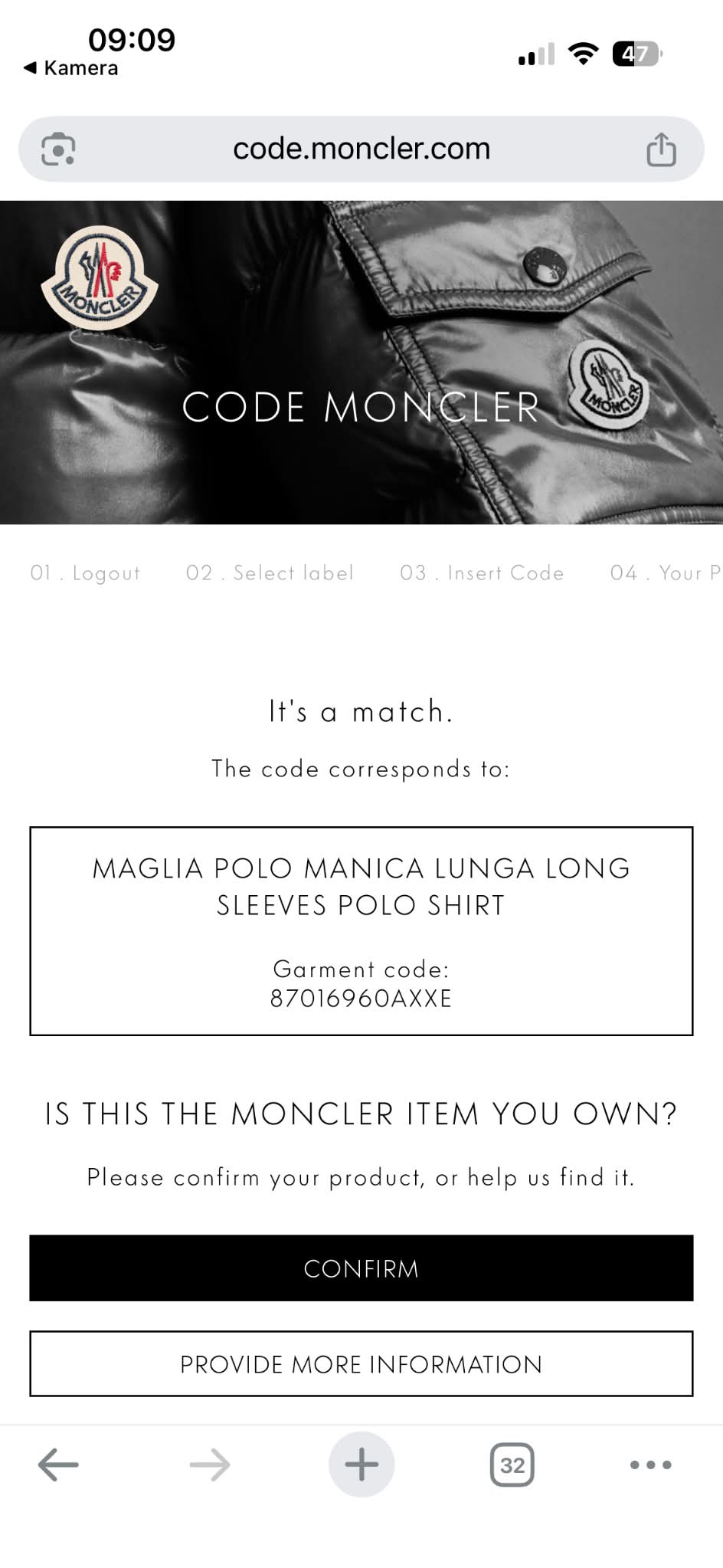 Moncler Longsleeve Poloshirt (L)