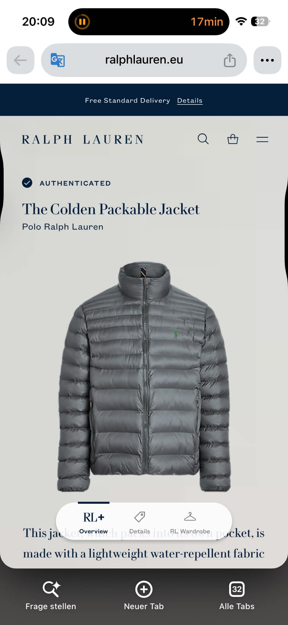 Polo Ralph Lauren PREMIUM Puffer Jacket (S)