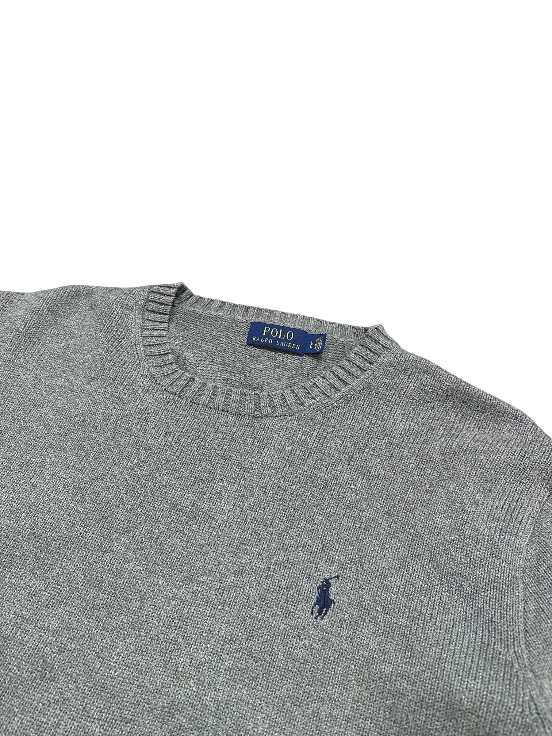 Polo Ralph Lauren Grey Knitted Crewneck (L)