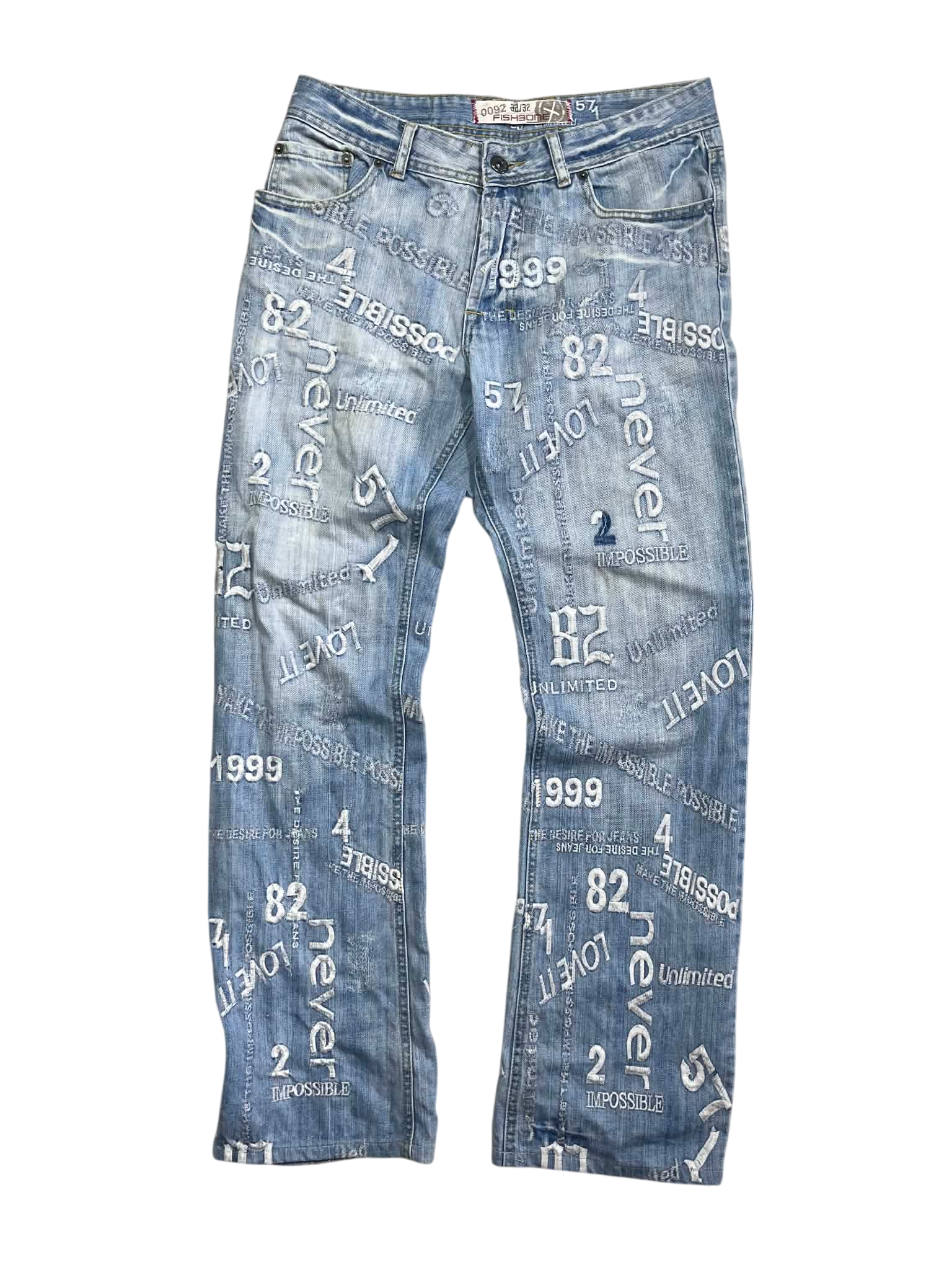 PRINT JEANS DENIM JEANS (M)