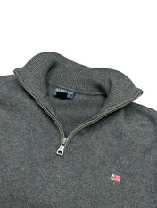 Polo Jeans Co. Ralph Lauren Vintage USA Flag 1/4 Quarter Zip Up (L)