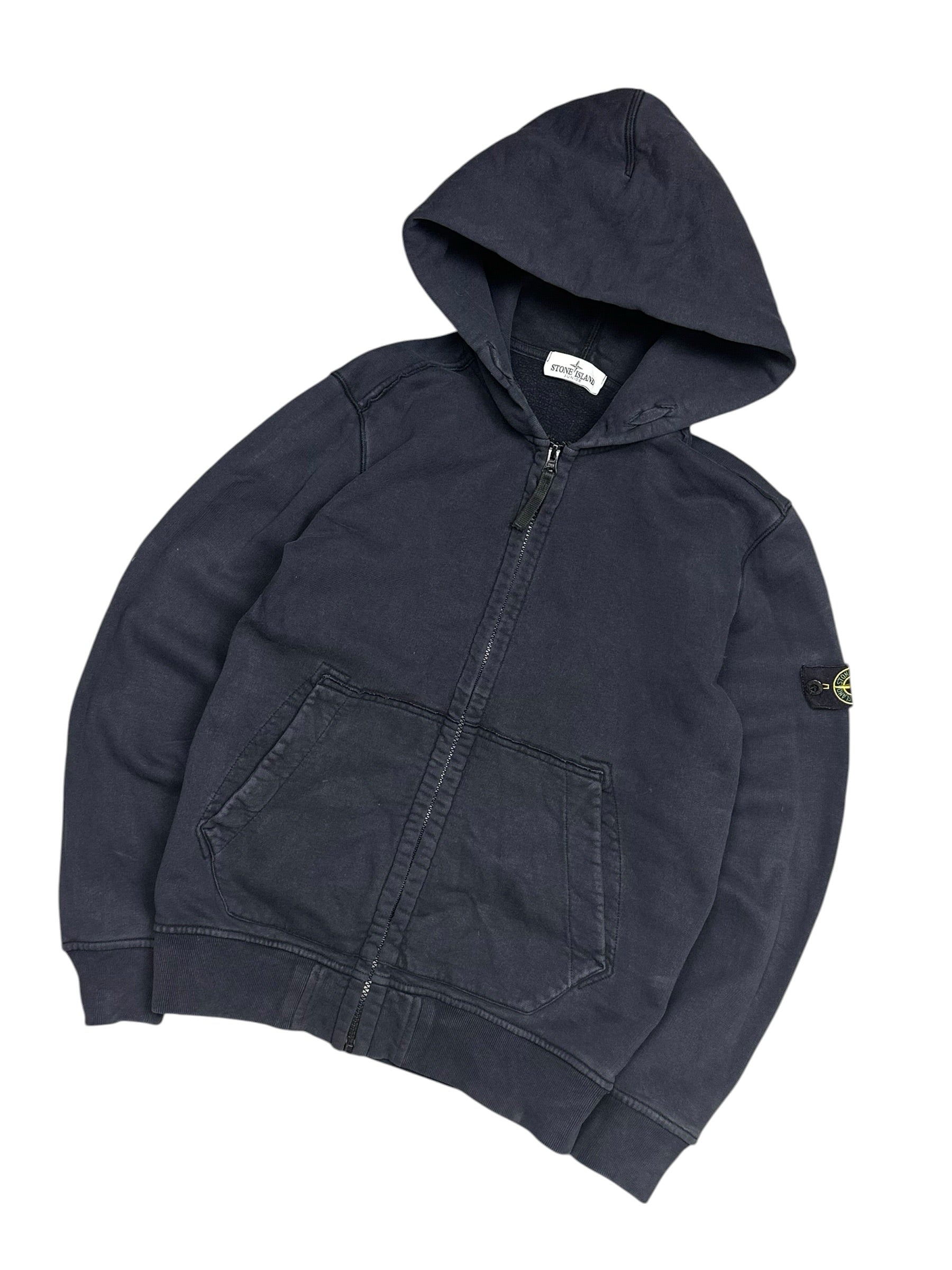 Stone Island Navy Full Zip Up Hoodie (M)