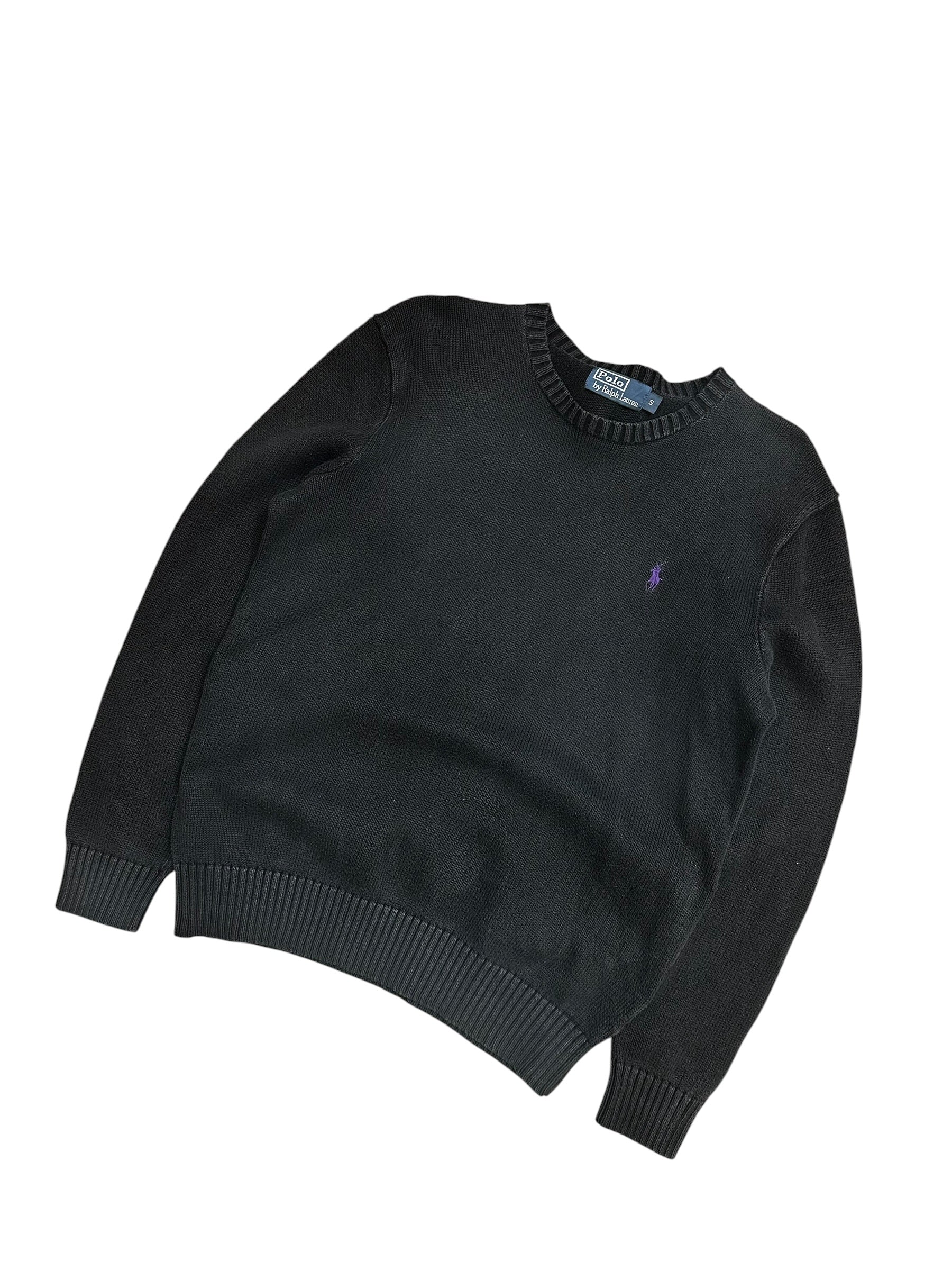 Polo Ralph Lauren Vintage Black Knitted Crewneck (S)