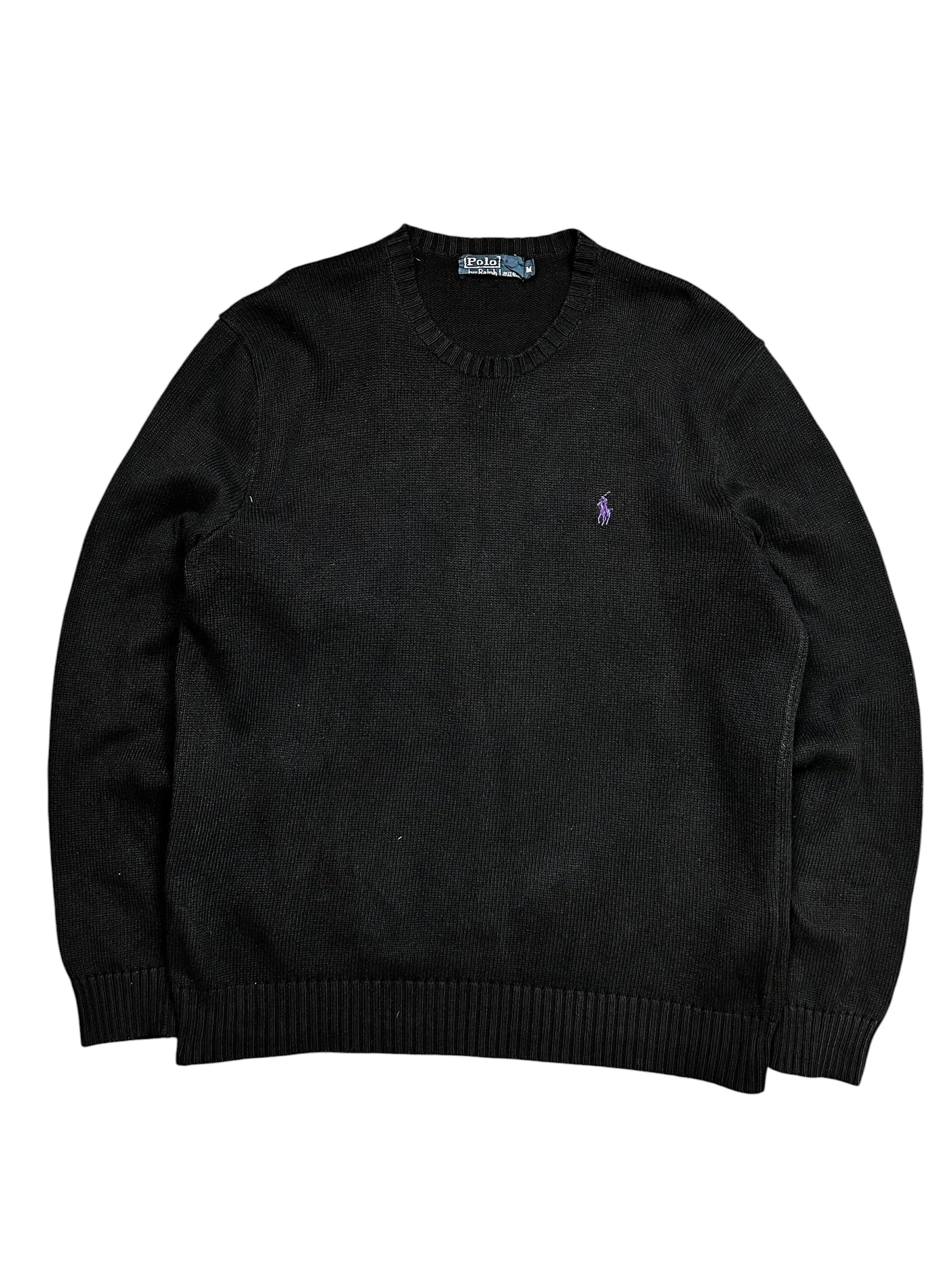 Polo Ralph Lauren Vintage Black Knitted Crewneck (M)