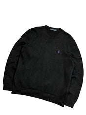 Polo Ralph Lauren Vintage Black Knitted Crewneck (M)