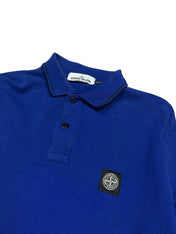 Stone Island Blue Long Sleeve Poloshirt (L)