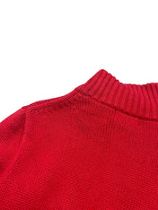 Polo Ralph Lauren Red Knitted Half Zip (Women S - Men XXS)