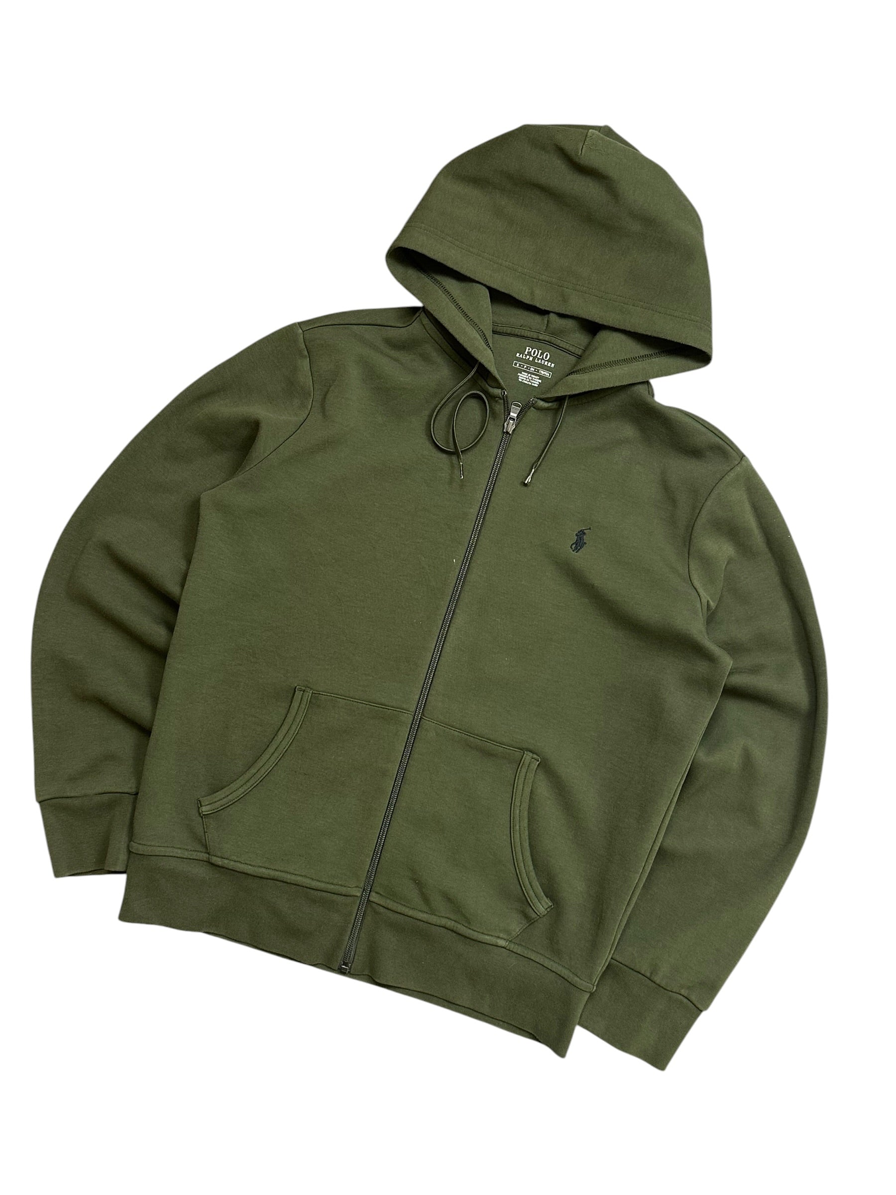 Polo Ralph Lauren Olive Full Zip Up Hoodie (S)