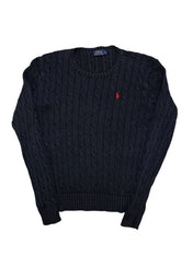 Polo Ralph Lauren Navy Knitted Crewneck (Women M)