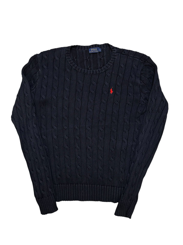 Polo Ralph Lauren Navy Knitted Crewneck (Women M)