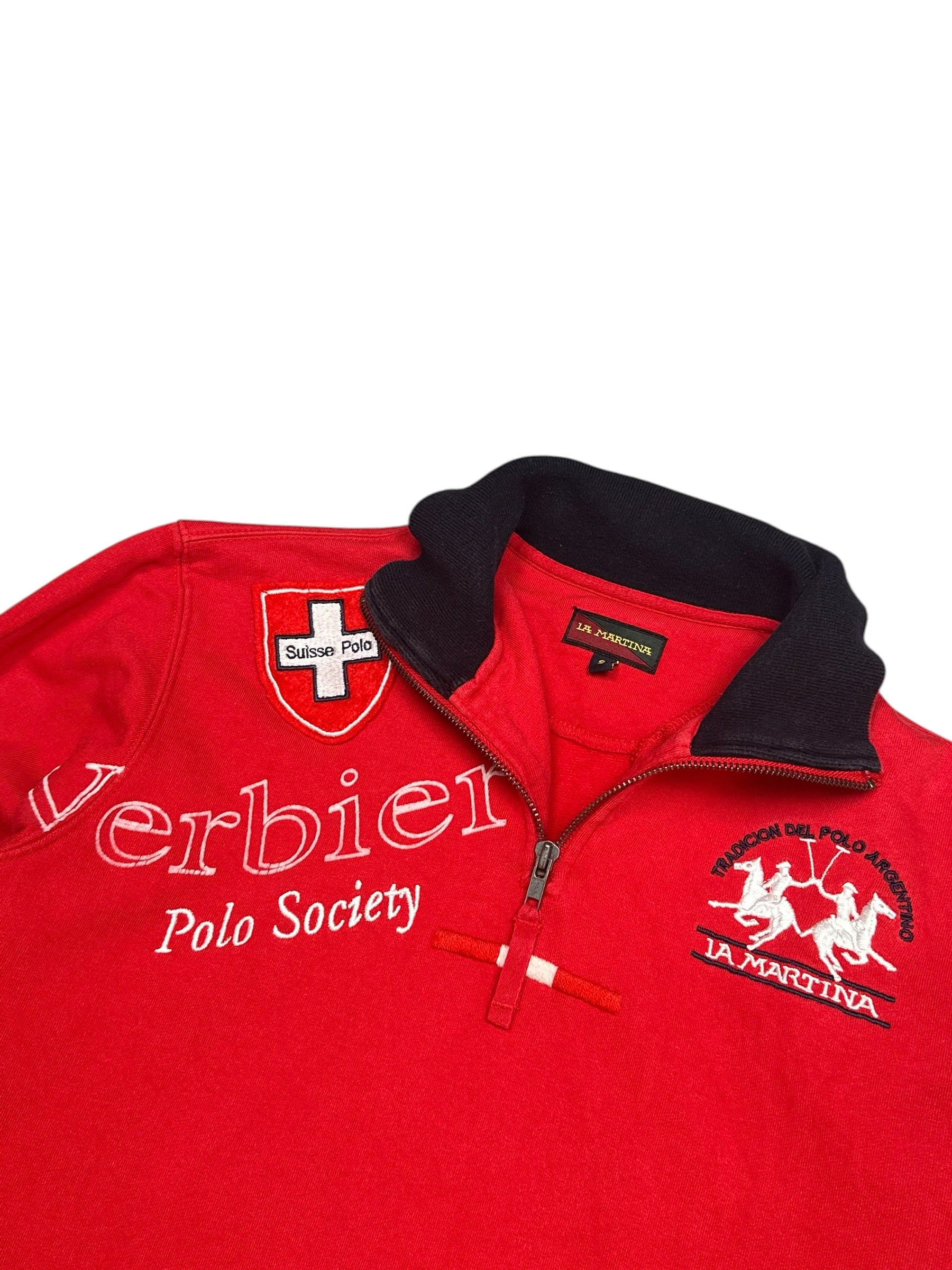 La Martina Verbier Polo Society 1/4 Quarter Zip Up (S-M)