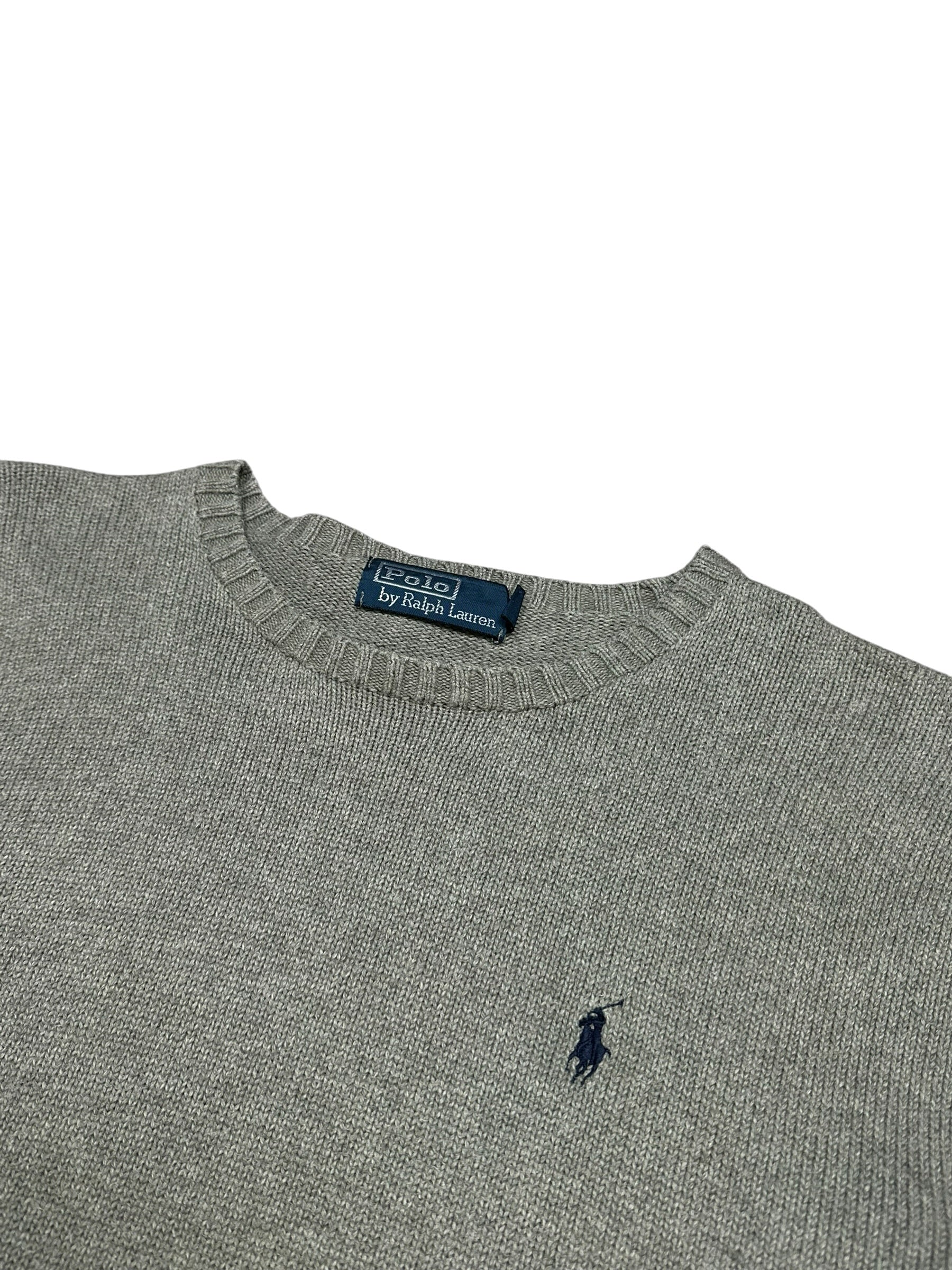 Polo Ralph Lauren Vintage Grey Knitted Crewneck (S-M)