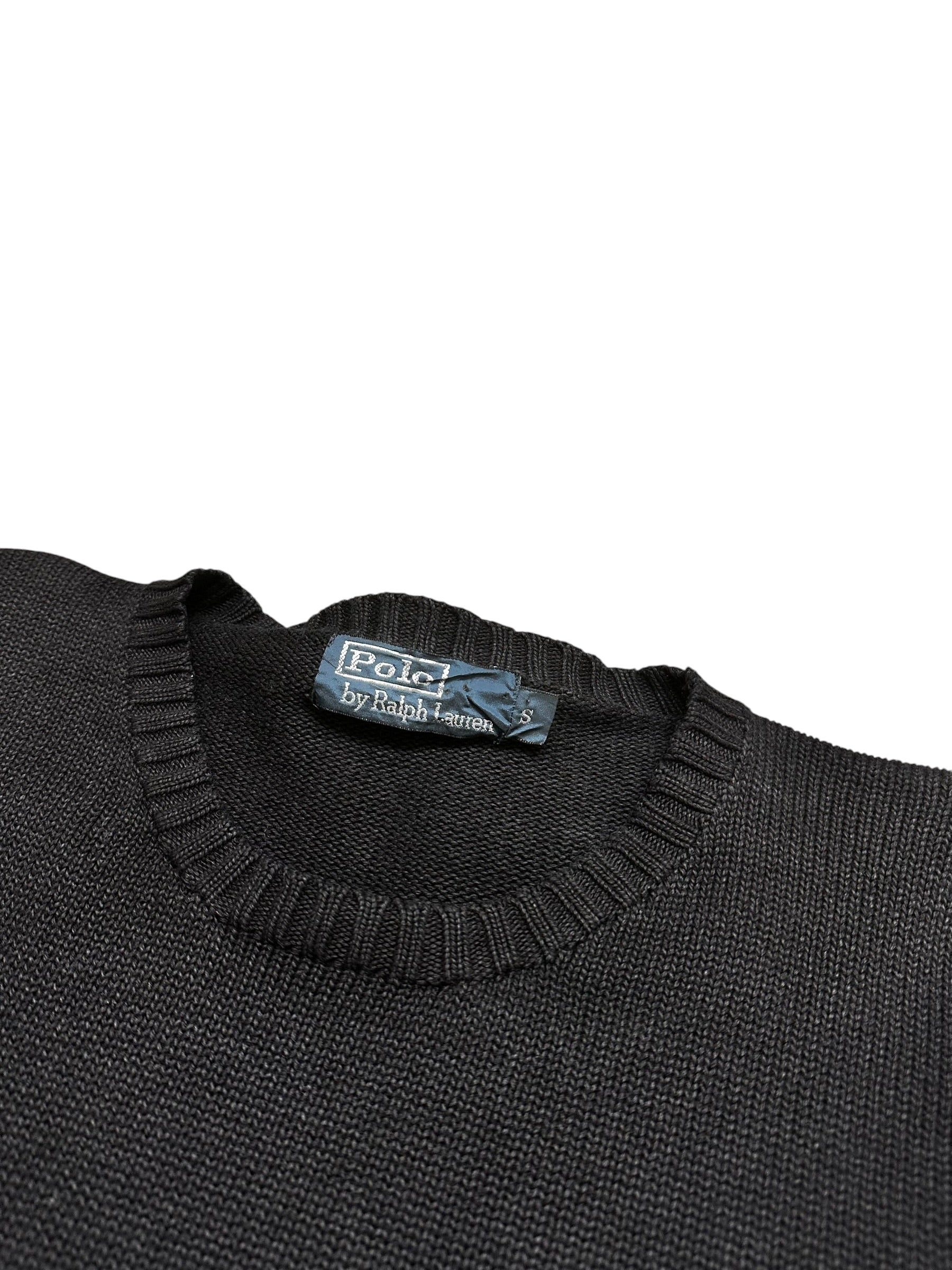 Polo Ralph Lauren Vintage Black Knitted Crewneck (S)