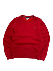 Lacoste Red Crewneck Sweatshirt