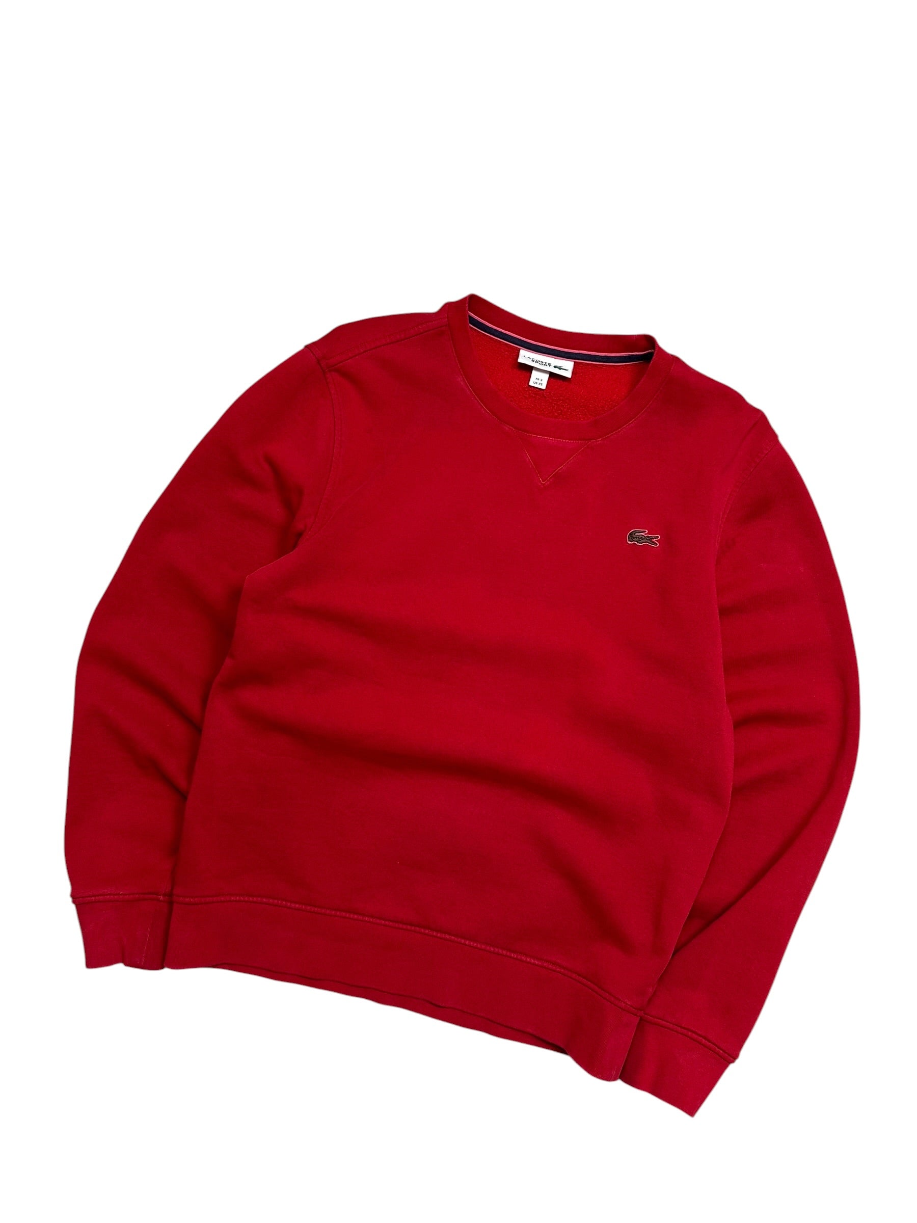 Lacoste Red Crewneck Sweatshirt