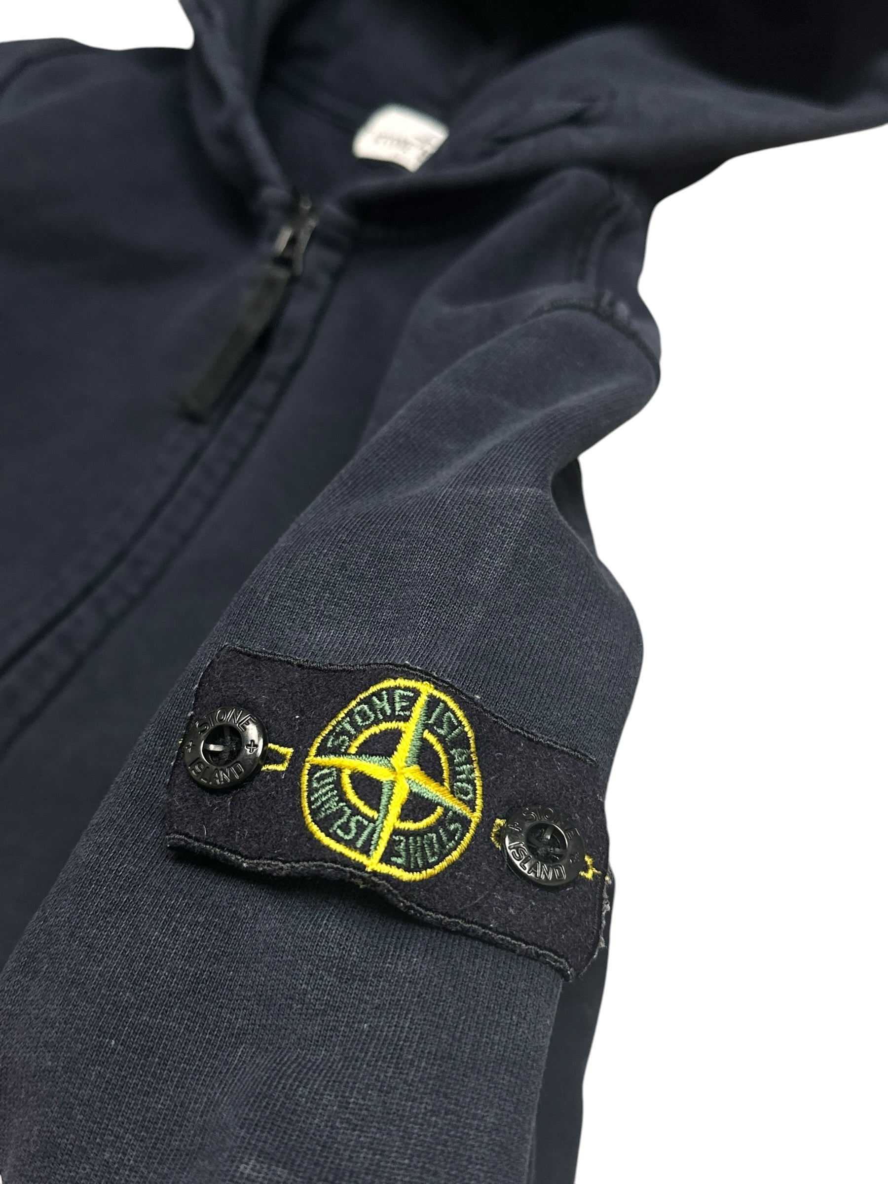Stone Island Navy Full Zip Up Hoodie (M)