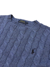 Polo Ralph Lauren Blue Cable Knit Crewneck (S)