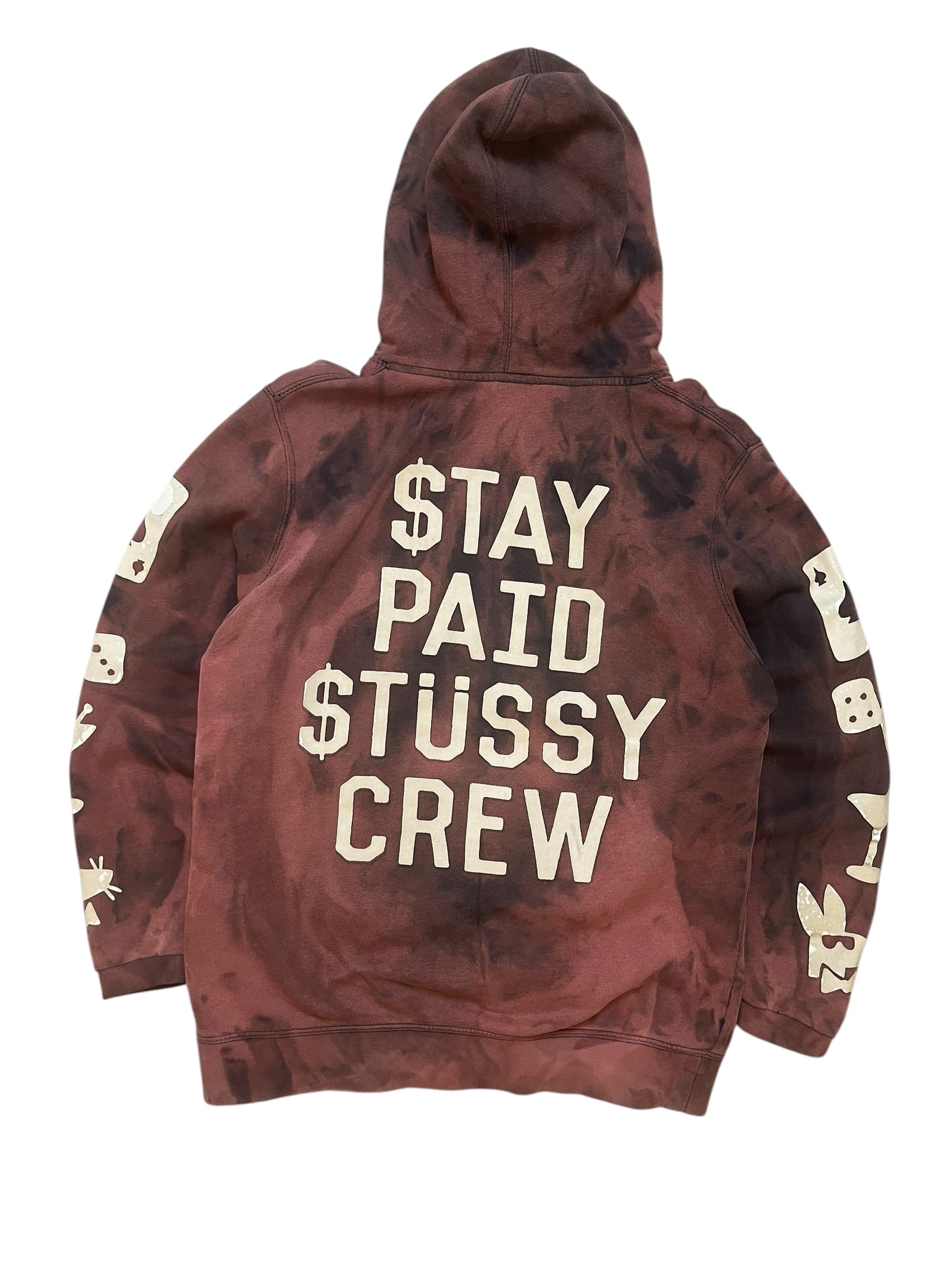 Stüssy "Stay Paid Stüssy Crew" Washed Hoodie (S)