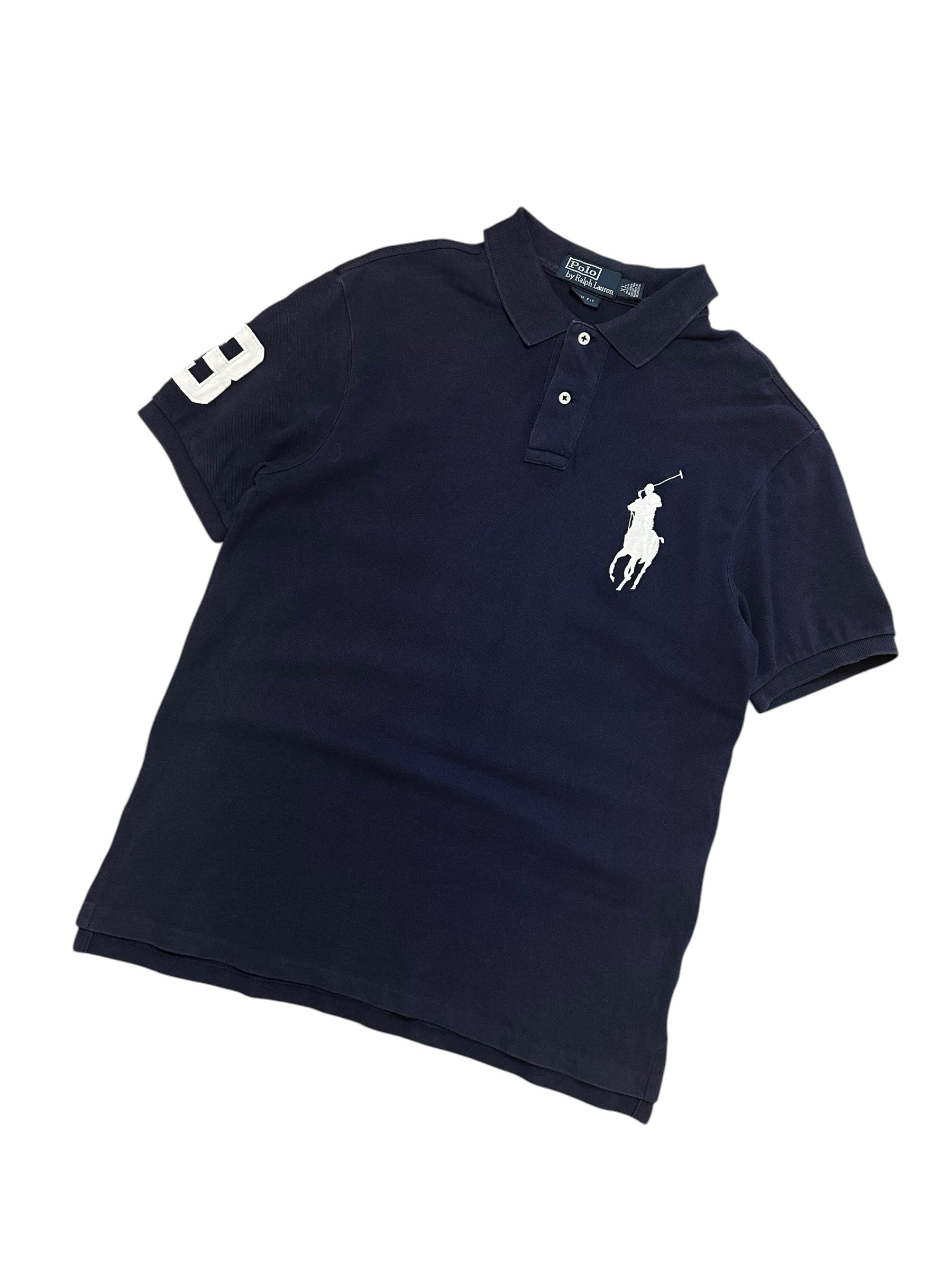 Polo Ralph Lauren Vintage Navy Bigpony Poloshirt (L)