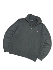 Polo Jeans Co. Ralph Lauren Vintage USA Flag 1/4 Quarter Zip Up (L)