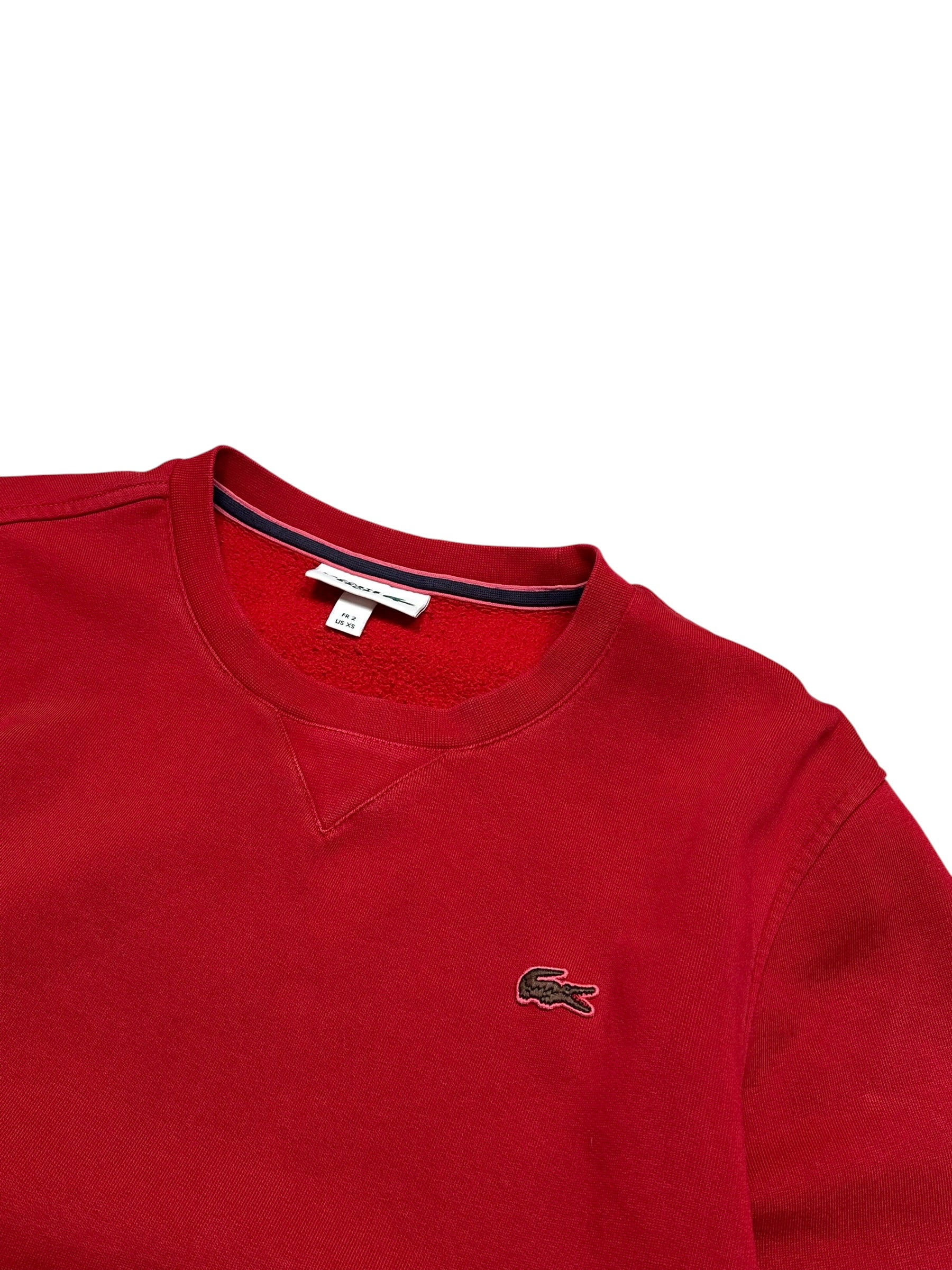 Lacoste Red Crewneck Sweatshirt