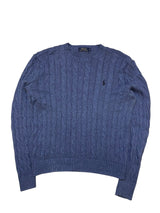 Polo Ralph Lauren Blue Cable Knit Crewneck (S)