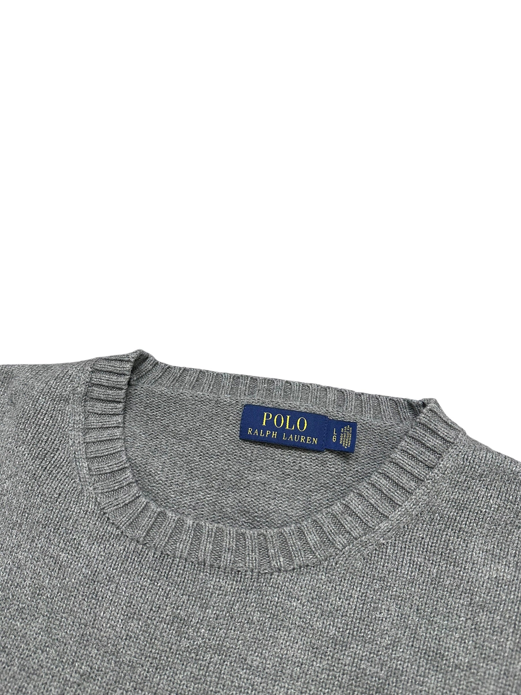 Polo Ralph Lauren Grey Knitted Crewneck (L)