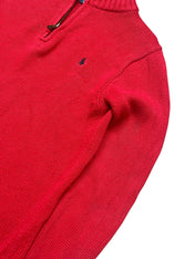 Polo Ralph Lauren Red Knitted Half Zip (Women S - Men XXS)
