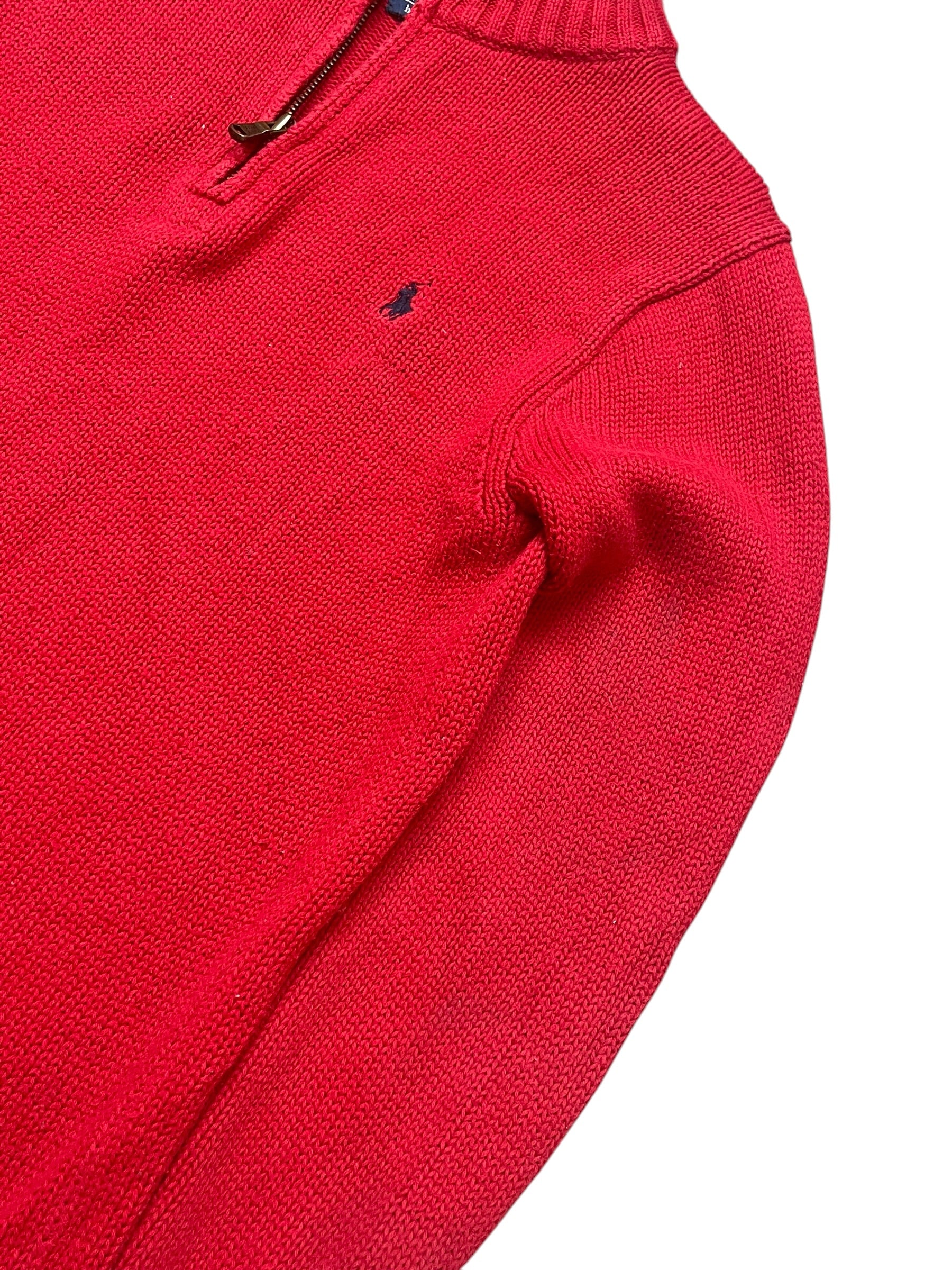 Polo Ralph Lauren Red Knitted Half Zip (Women S - Men XXS)