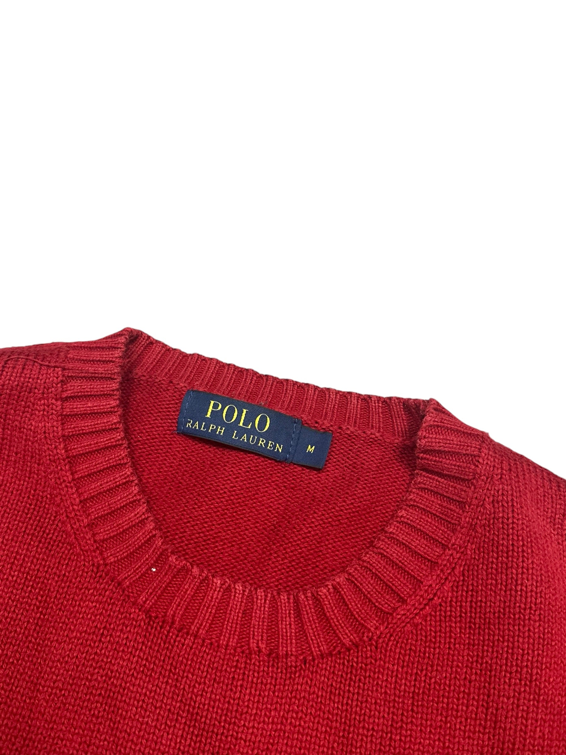 Polo Ralph Lauren Red Knitted Crewneck (M)