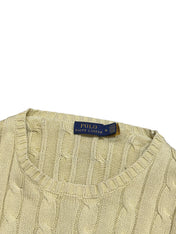 Polo Ralph Lauren Cream Cable Knit Crewneck (Women M)