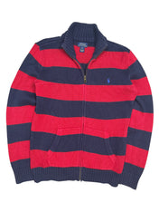 Polo Ralph Lauren Striped Full Zip Knit Pulover (S)