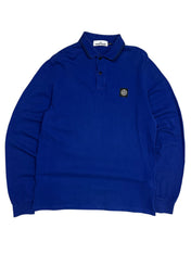 Stone Island Blue Long Sleeve Poloshirt (L)