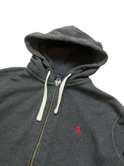 Polo Ralph Lauren Grey Full Zip Up Hoodie (M)