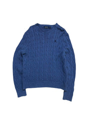 Polo Ralph Lauren Blue Cable Knit Crewneck (M)