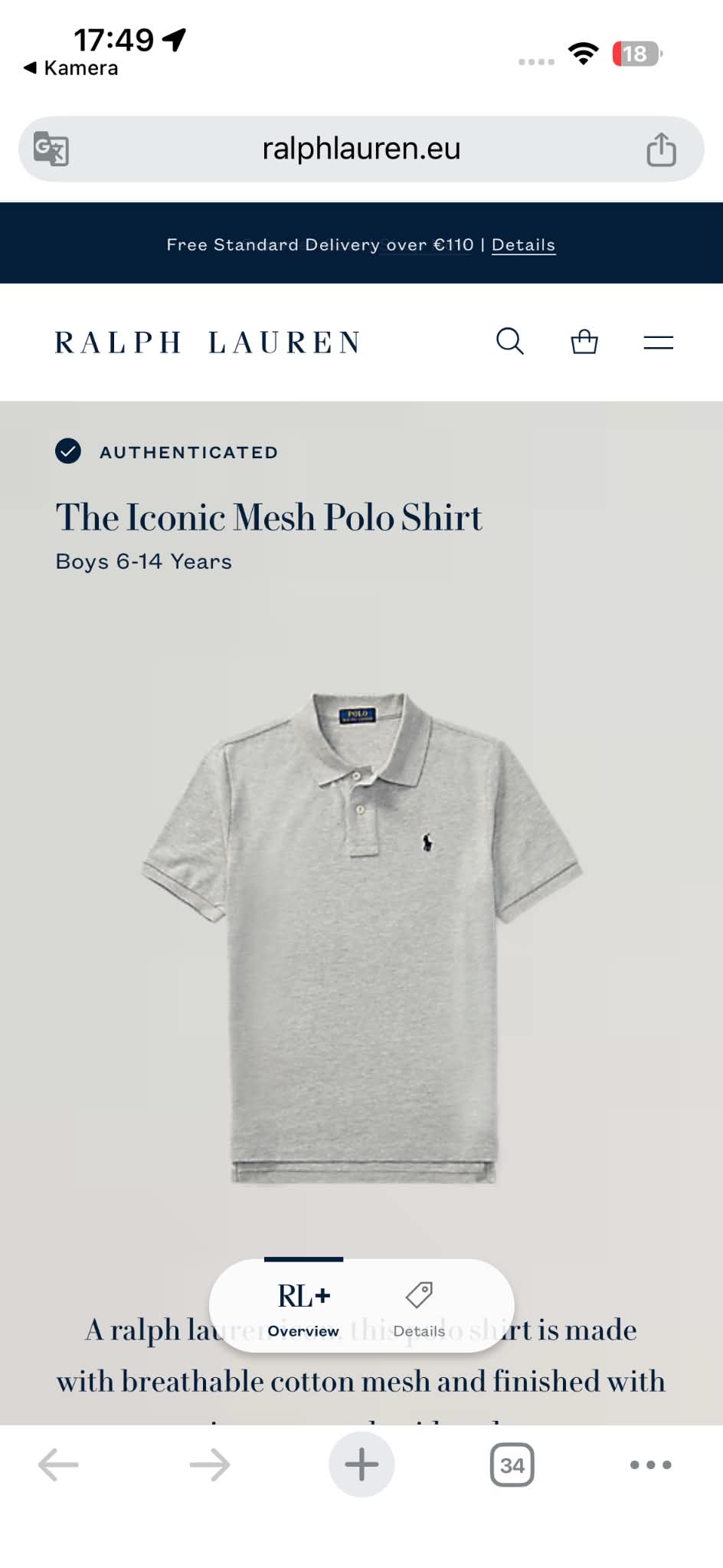Polo Ralph Lauren Poloshirt (XS)