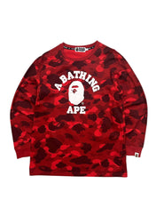 A Bathing Ape (BAPE) Color Camo College Longsleeve T-Shirt (S)