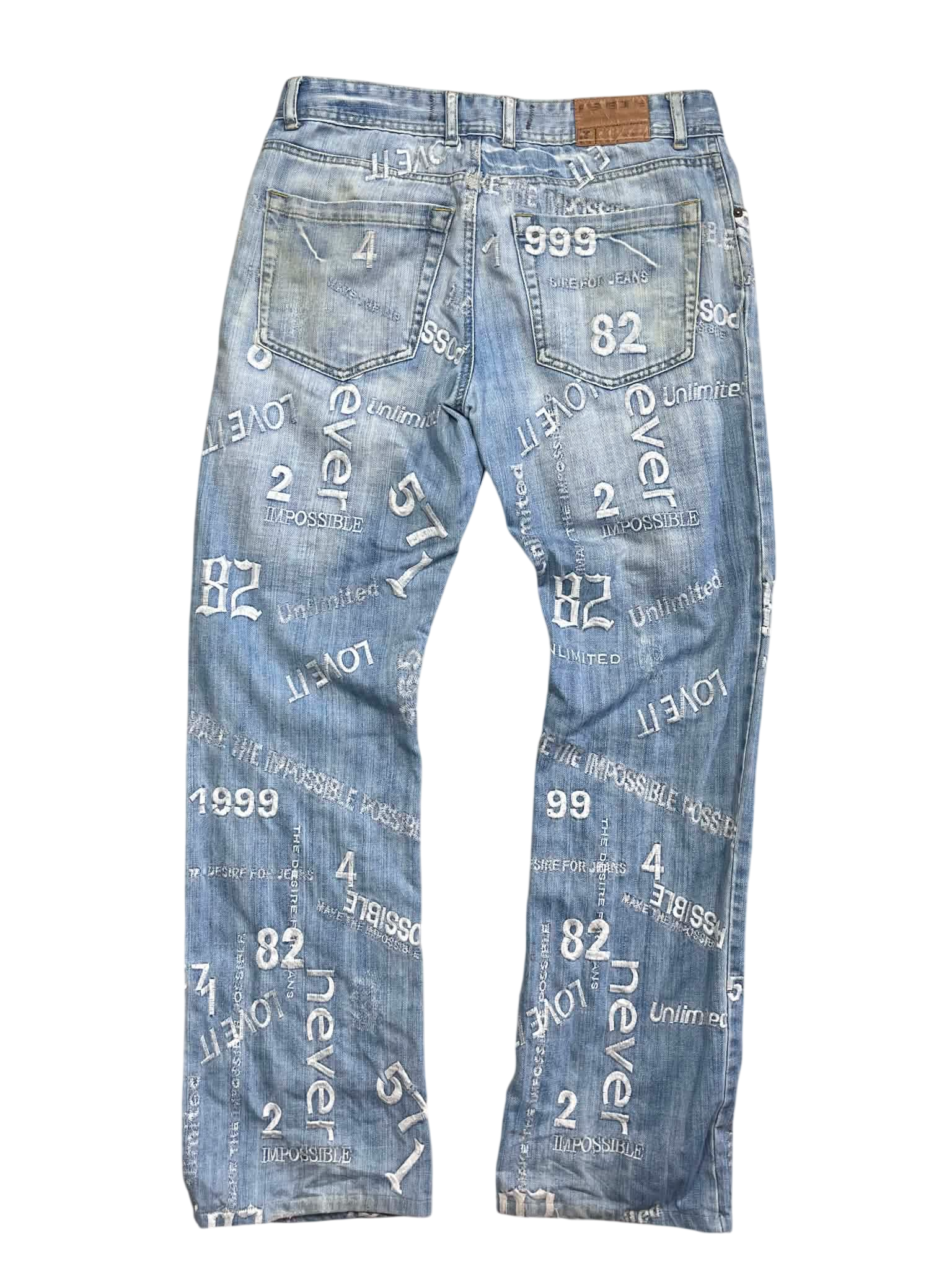 PRINT JEANS DENIM JEANS (M)