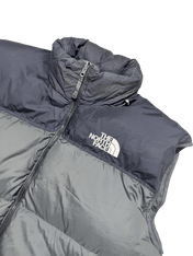 Szürke The North Face vintage steppelt mellény férfi streetwear, cipzáros, logóval.