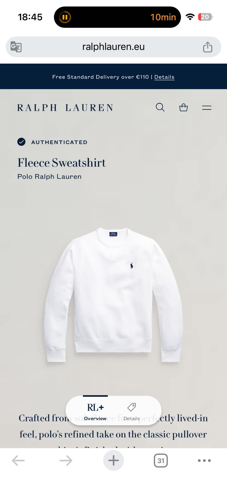 Polo Ralph Lauren Crewneck (Women S - Men XXS)