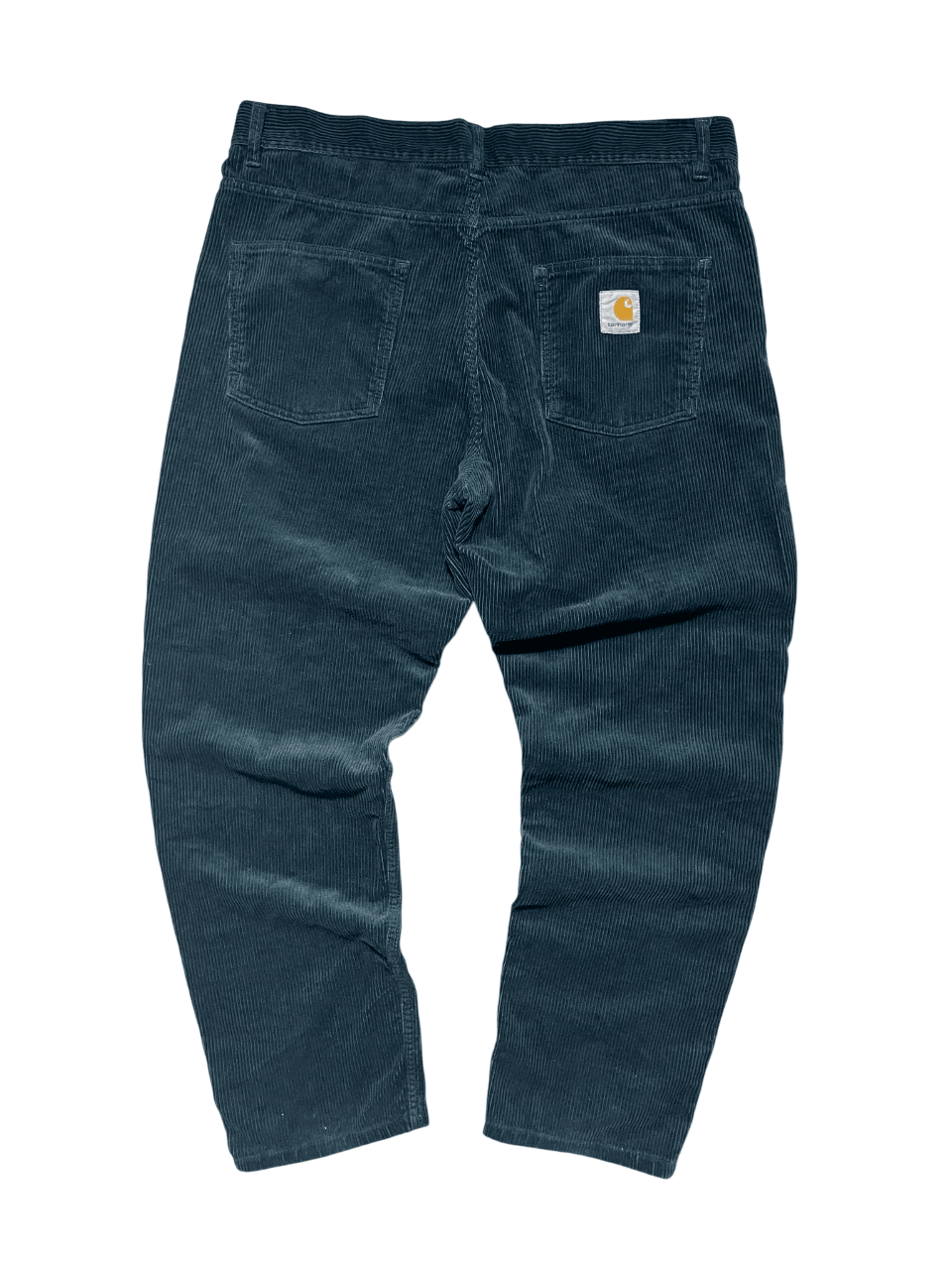 Férfi sötétkék kordbársony nadrág, hátul két zsebbel, streetwear stílusban