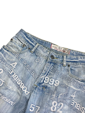 PRINT JEANS DENIM JEANS (M)
