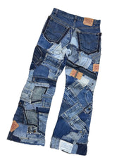 Custom Levi's Patchwork Jeans (M-L)