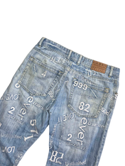 PRINT JEANS DENIM JEANS (M)