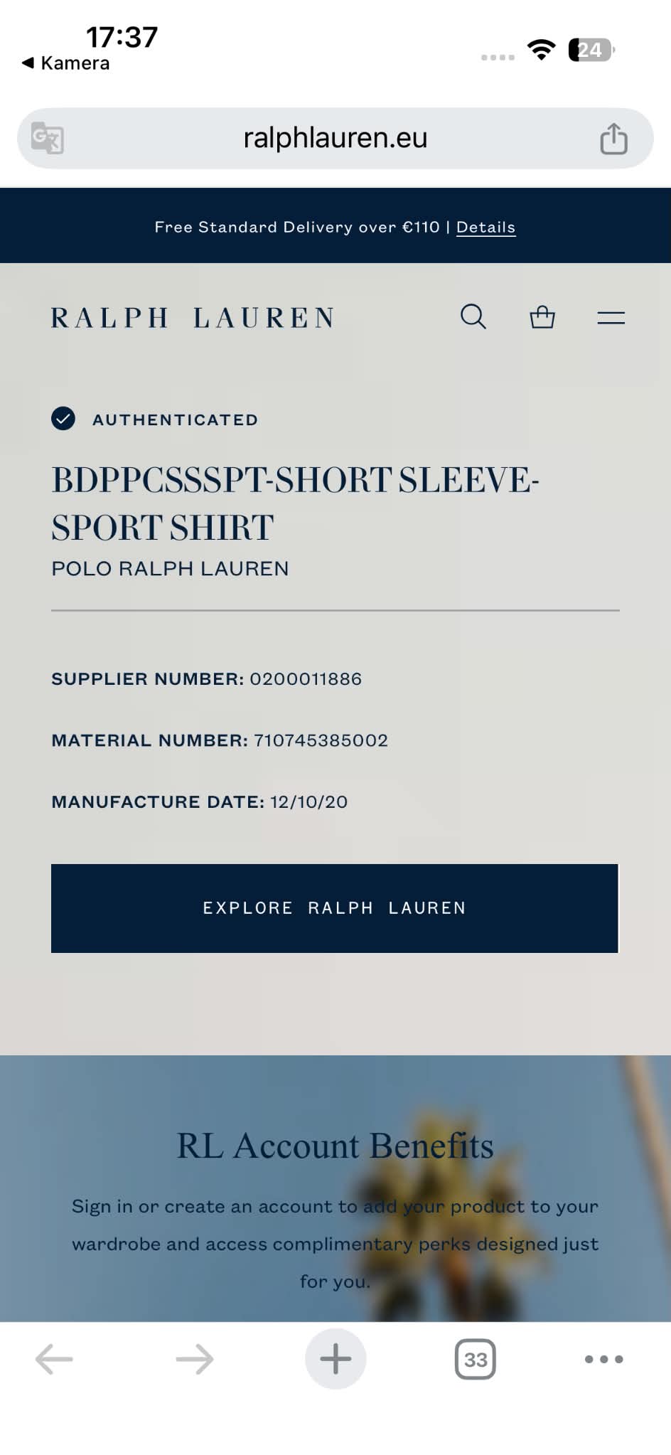Polo Ralph Lauren Old Money Shirt (XS)