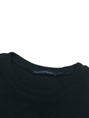Candy Streetwear fekete Ralph Lauren Sport hosszú ujjú felső kerek nyakkivágással és márkajelzett címkével