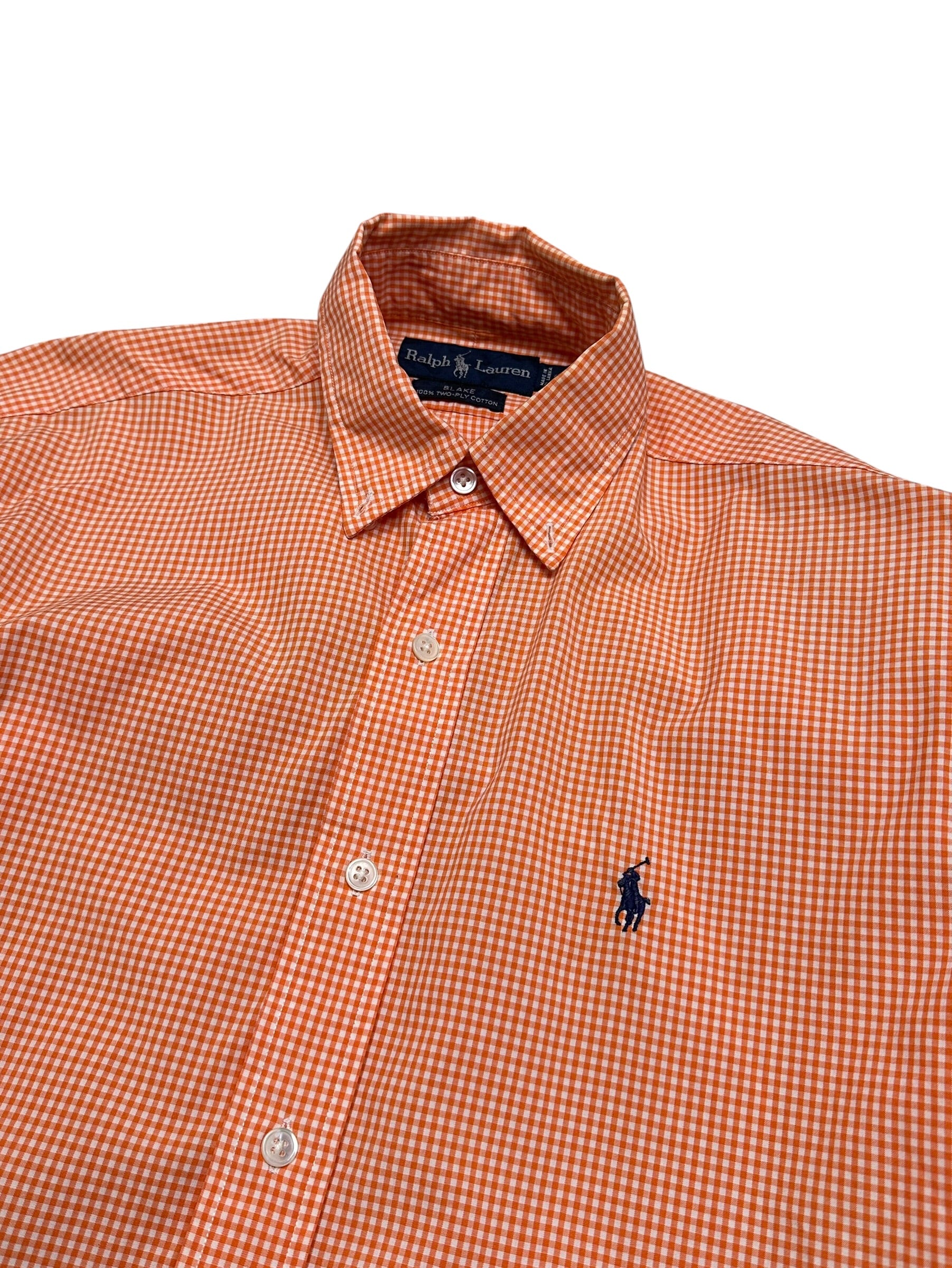 Ralph Lauren Orange Gingham Shirt (M)